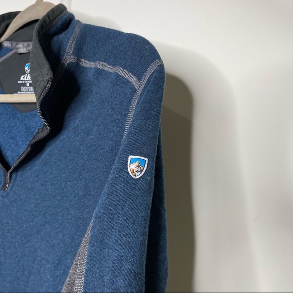 KUHL Kashmira 1/4 Zip Pullover Fleece Long Sleeve in blue women M Broken zipper - Picture 4 of 8